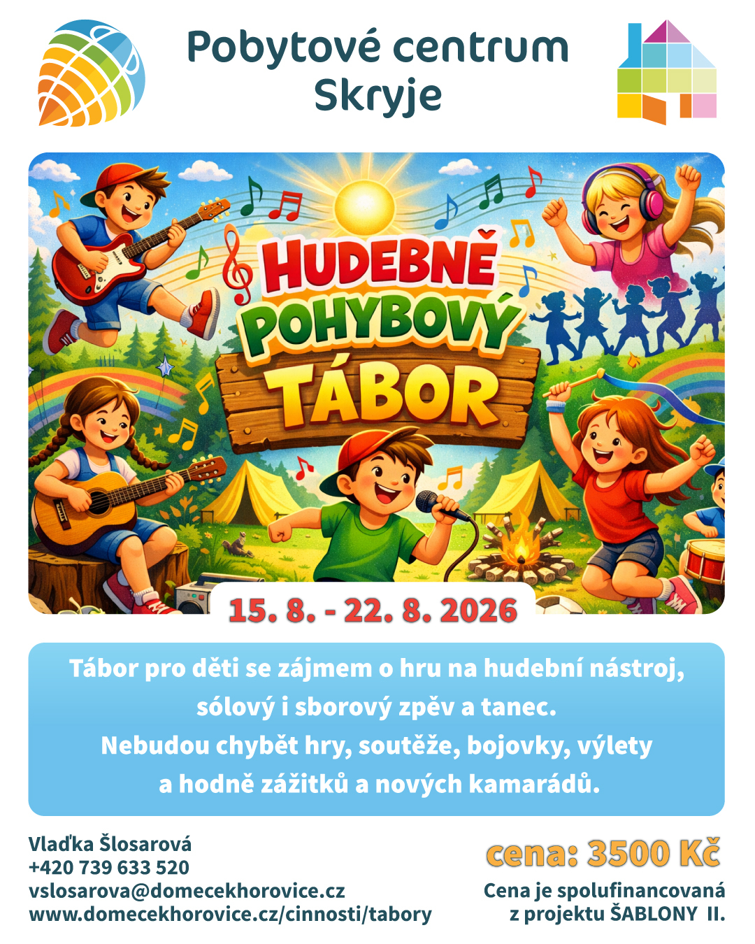 Nabídka ubytování, tábory i skupiny