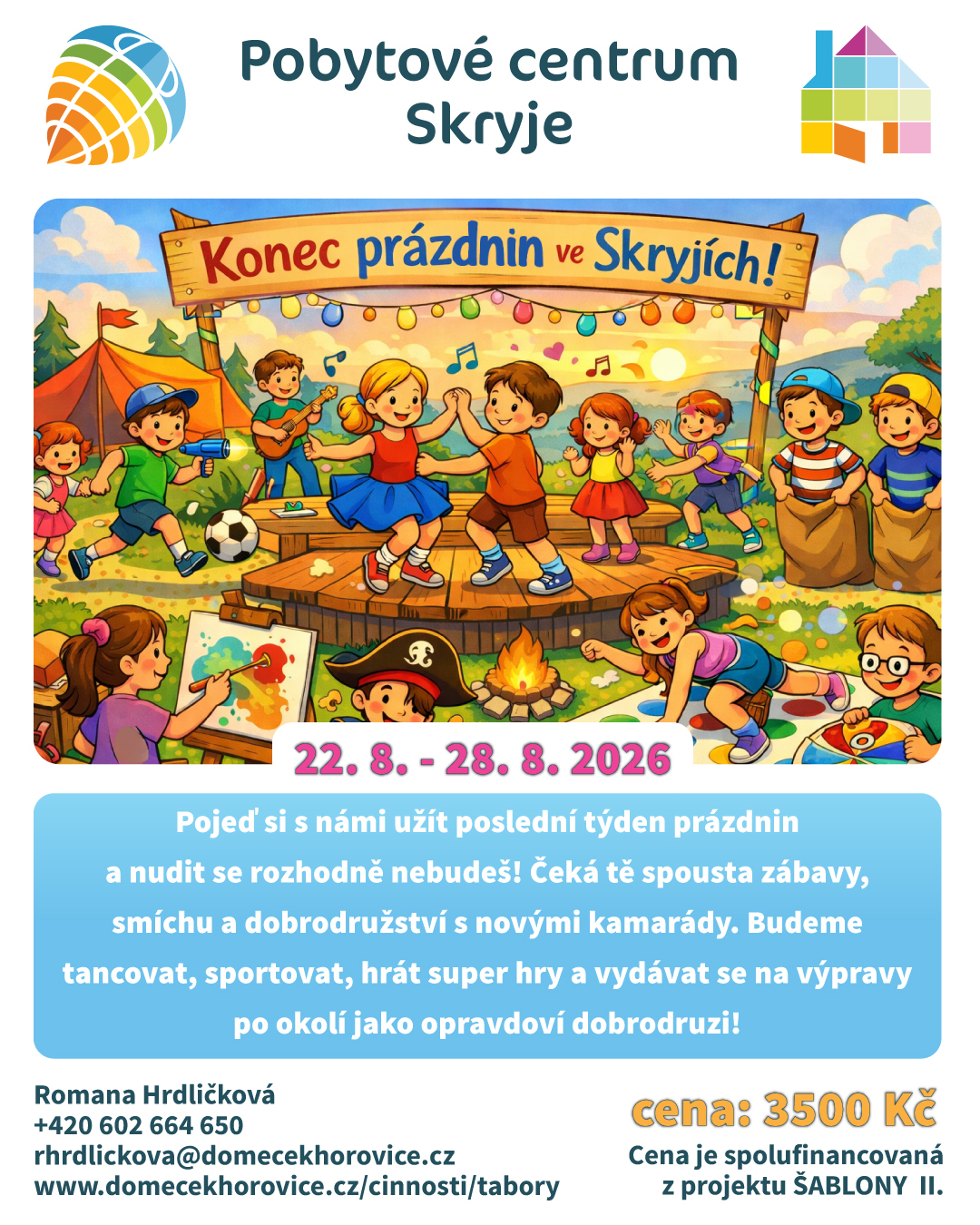 Nabídka ubytování, tábory i skupiny