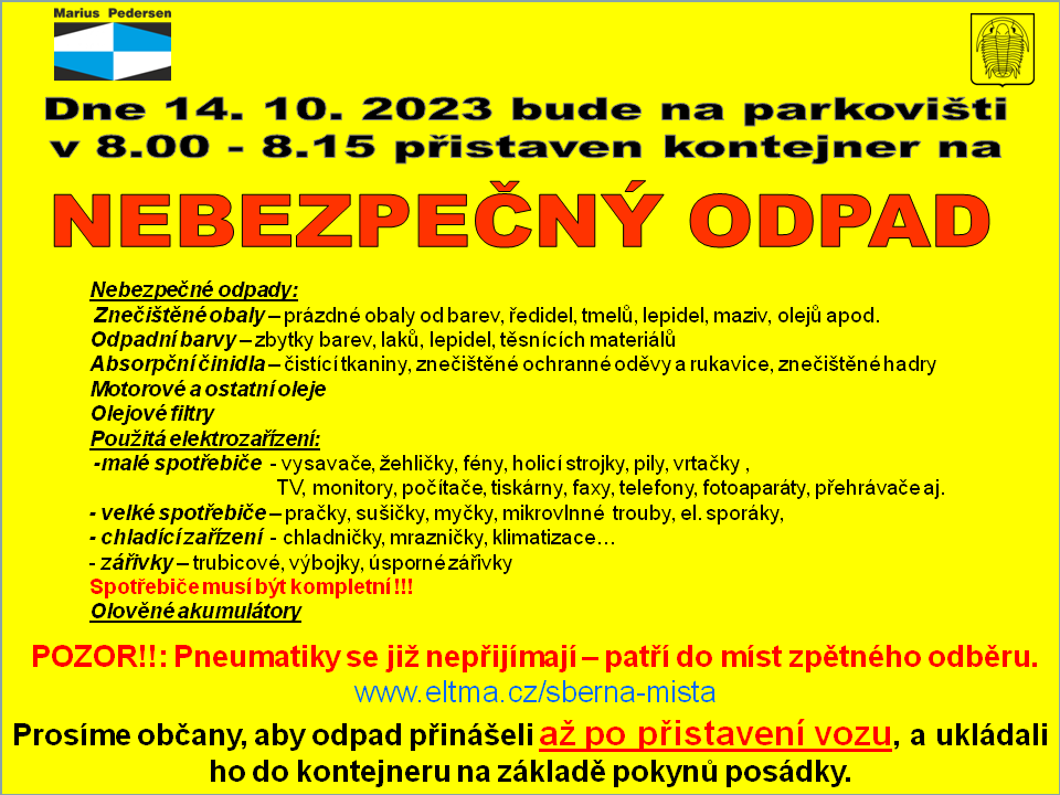 NEBEZPEČNÝ  A VELKOOBJEMOVÝ ODPAD