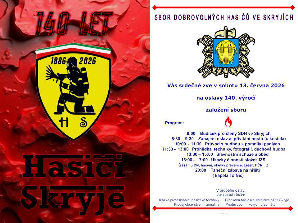 Oslavy 140. výročí založení hasičského sboru
