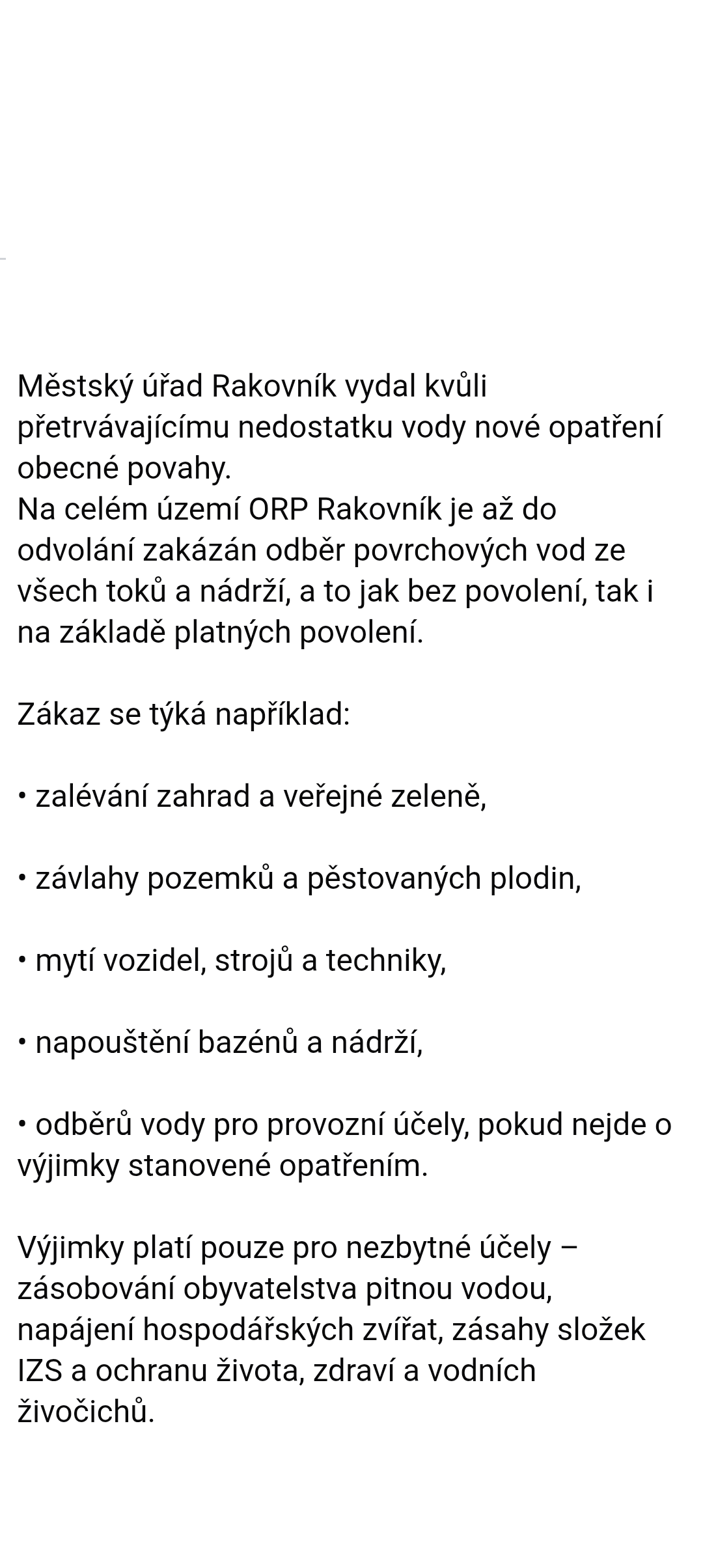 DŮLEŽITÉ UPOZORNĚNÍ