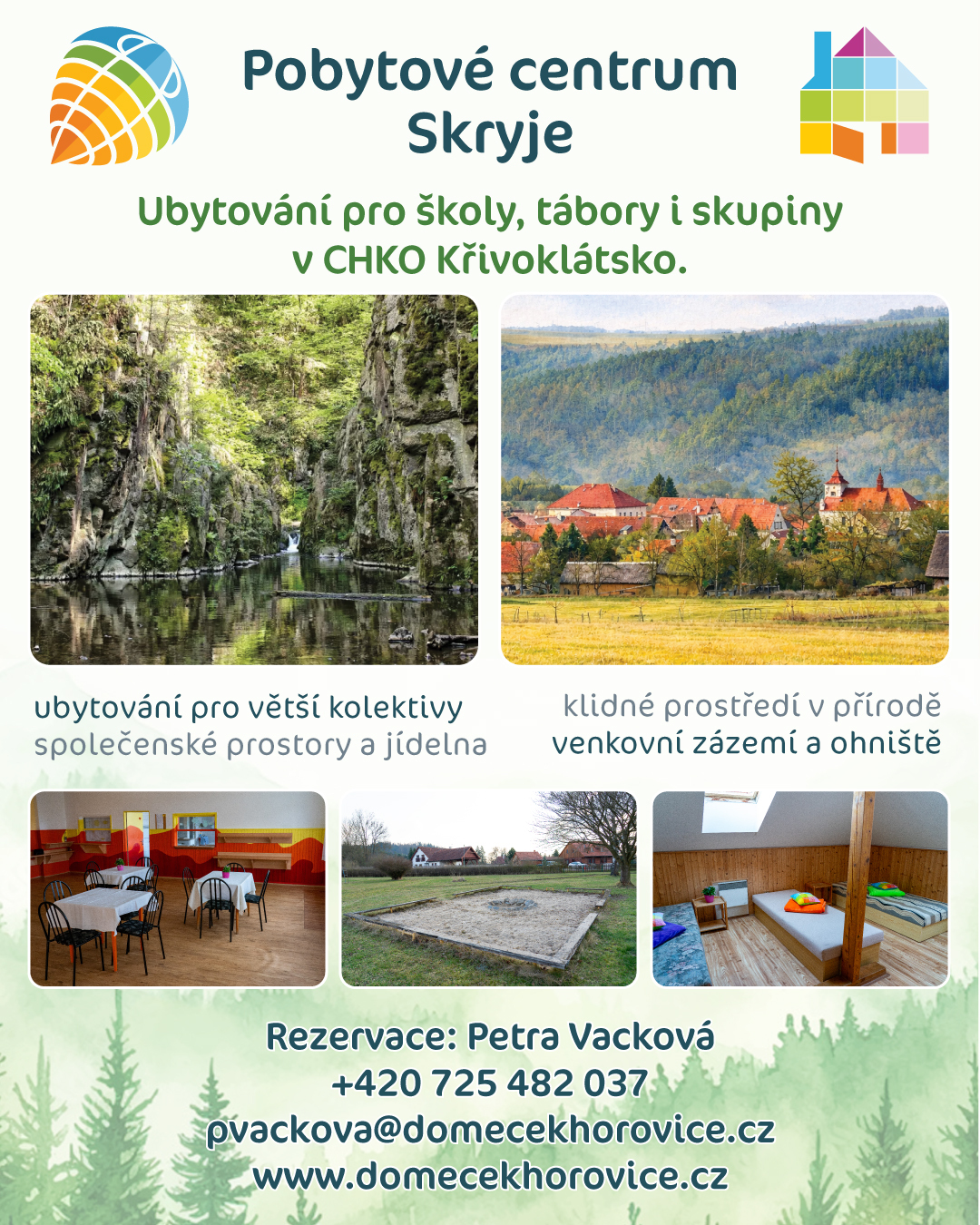 Nabídka ubytování, tábory i skupiny