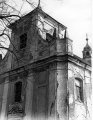 černobílý kostel sv. Michaela Archanděla ve Skryjích